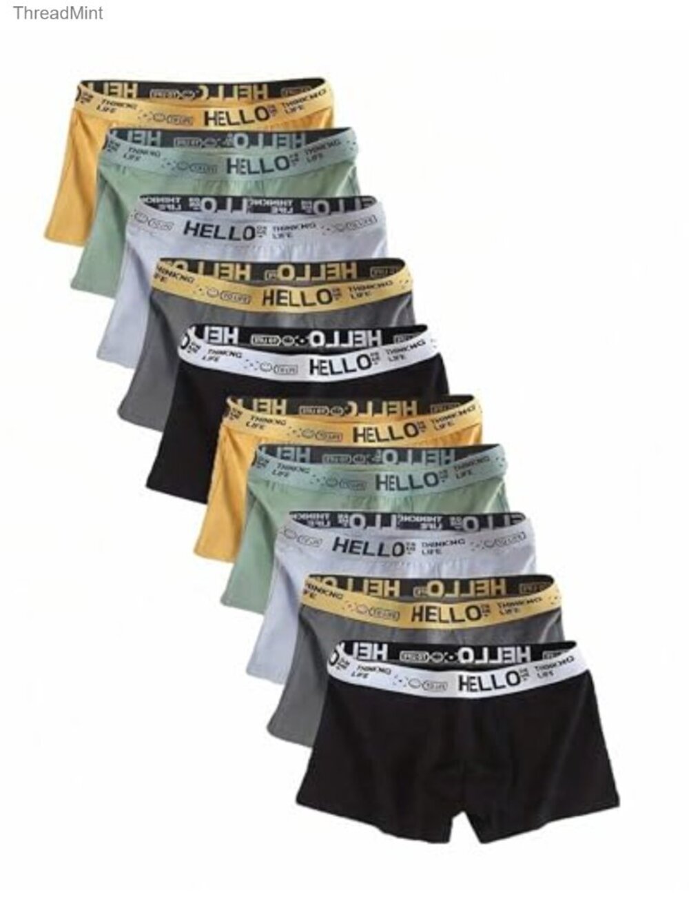10 Pack Men's Breathable Boxer Briefs Moisture Wicking Anti Chafe
